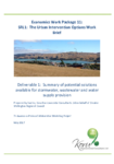 Summary of potential solutions  available for stormwater, wastewater and water supply provision preview