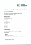 Confirmed Public minutes of the Transport Committee meeting on Thursday 22 June 2023 preview