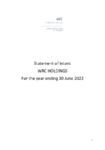 WRC Holdings - 2022 Statement of Intent preview