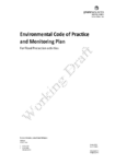 Draft Environmental Code of Practice and Monitoring Plan preview
