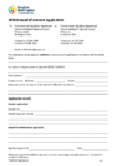 Withdrawal of Resource Consent Application Form preview