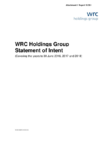 WRC Holdings - 2016 Statement of Intent preview