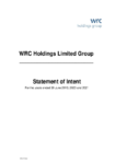 WRC Holdings - 2019 Statement of Intent preview
