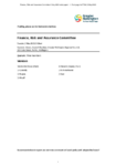 Finance, Risk and Assurance Committee 2 May 2023 order paper preview