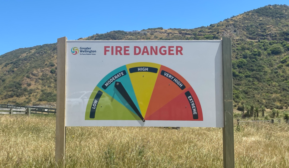 Fire Danger Sign Baring Head